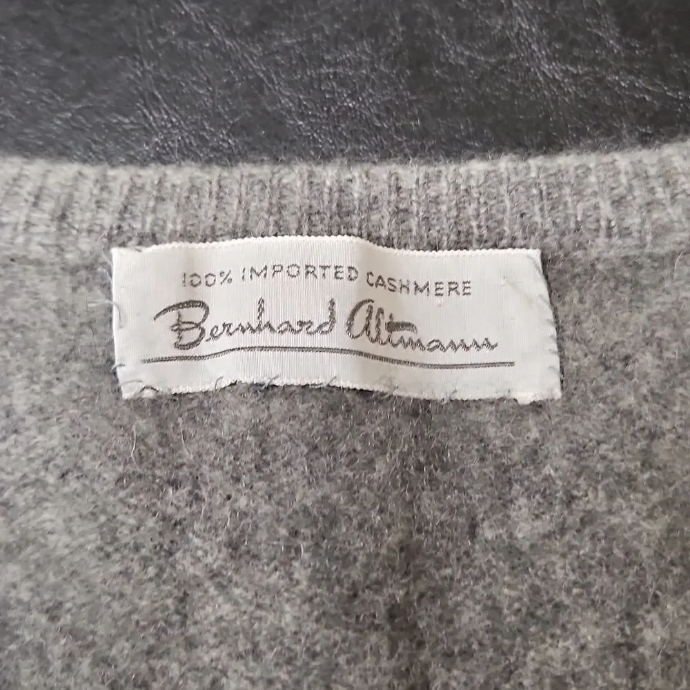 Bernhard Altmann 100% Cashmere Grey Sweater Vest L (Est) Quiet Luxury